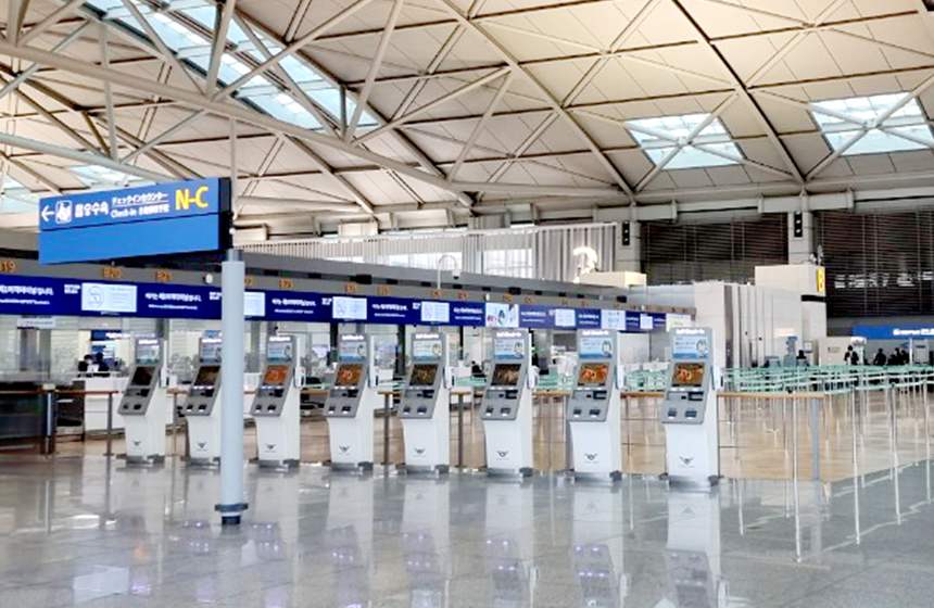 인천공항 셀프체크인 기기