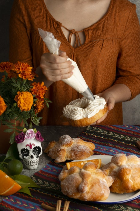 죽은자의 날, 죽은자들을 위한 노란빵pan de muertos